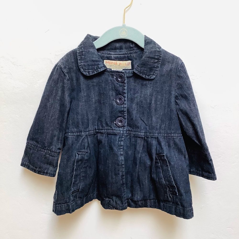 ANGEL KISS DENIM JEAN JACKET SIZE 6 BLACK GIRLS